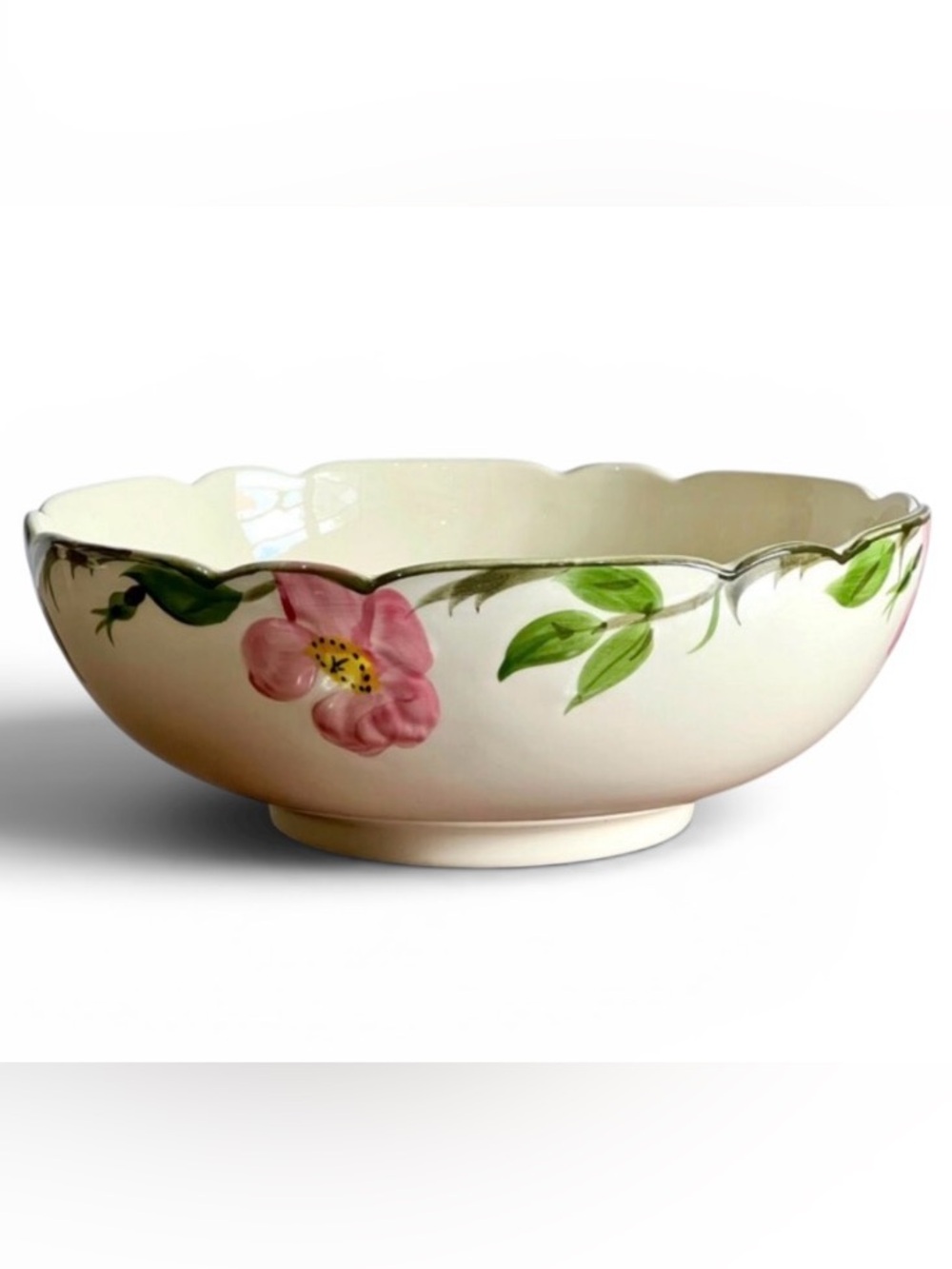 Huge Serving Bowl FRANCISCAN DESERT ROSE USA RARE Bowl 10.5”x4”
